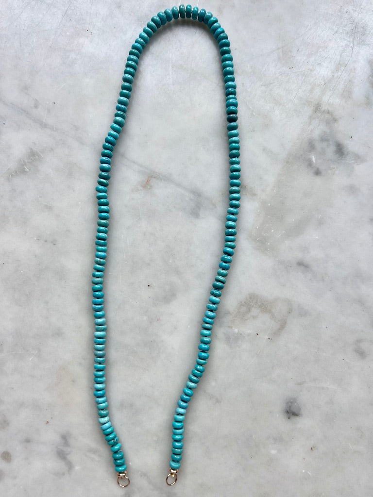 Turquoise rondelle strand, 6mm