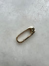 Hinged charm bail/connector in 14k