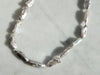 Biwa Stick Pearl Necklace, silver